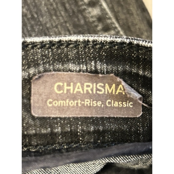 34 & Hertitage Mens Charisma Comfort Rise Classic 32x32‎ Black Denim Jeans - Picture 8 of 12